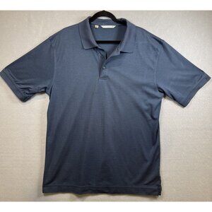 Mens Cutter & Buck Polo Blue Solid Athletic Wear Golf Shirt Size XL